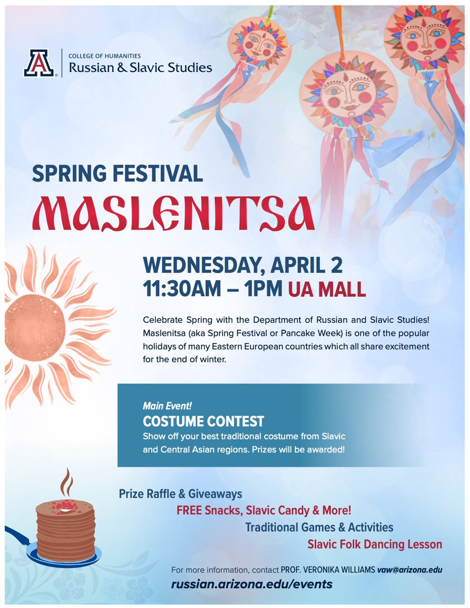 UARussian's tweet photo. Join us in celebrating Maslenitsa on Wednesday, April 2nd! https://t.co/h6sYdHNYvc