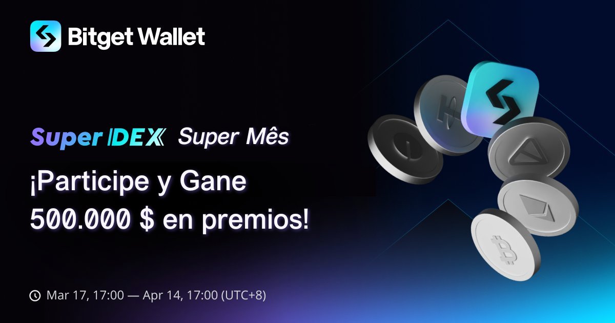 BitgetWalletES's tweet photo. ¡El Super Mes de Bitget Wallet está aquí! 

🔥 Estamos celebrando la actualización de Swap a SuperDEX con un festival de eventos de 4 semanas y un premio total de $500K! 

  Descubre más sobre el Super Mes aquí:
🔗 https://t.co/o8kxAowQA5 
 
#SuperDEX #BitgetWallet #Defi #Web3 https://t.co/3N7aobe3zd