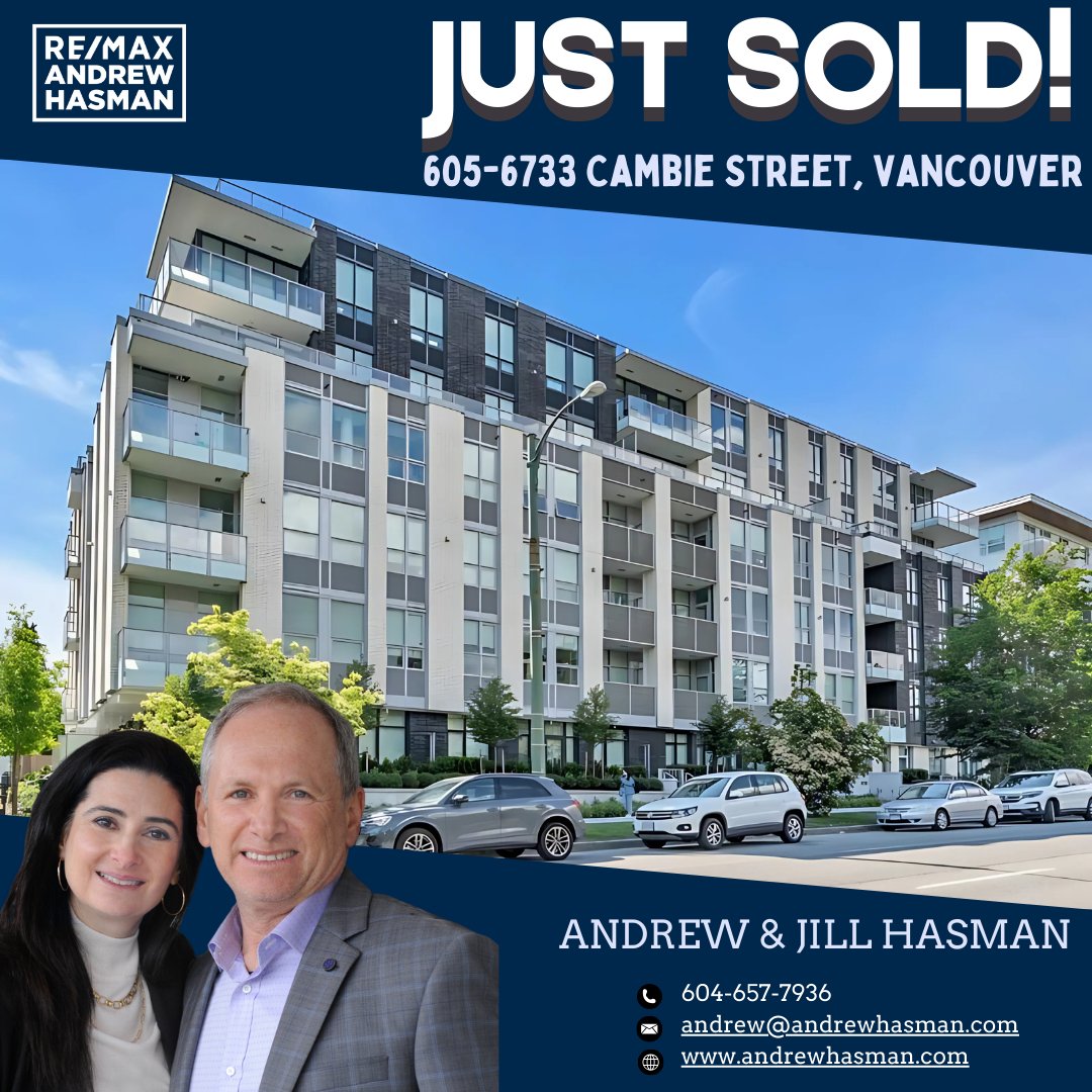 Andrew_Hasman's tweet photo. 📷JUST SOLD📷 | 📷 605 6733 CAMBIE STREET https://t.co/f2PJr9GMNv