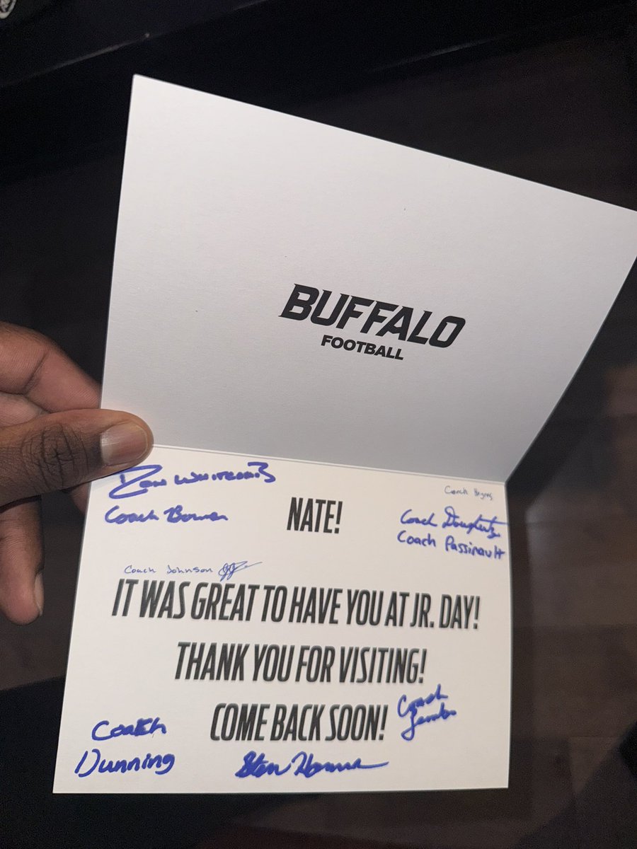 Nathaniel-J Blanc (@blancjuien) on Twitter photo I appreciate the love from the <a href="/UBFootball/">UB Football</a> coaching staff!!
<a href="/ECWagnac/">Emmanuel Cazeau-Wagnac</a> <a href="/UNCHARTEDT2023/">UNCHARTED TALENTS SPORTS</a> <a href="/CoachZeek_/">Isiah Dunning</a> <a href="/Coach_JoeBowen/">Joe Bowen</a> <a href="/StenHomme/">Sten Homme</a> <a href="/ronwhitcomb/">Ron Whitcomb</a> <a href="/IanFriedFB/">Ian Fried</a> I appreciate the love from the <a href="/UBFootball/">UB Football</a> coaching staff!!
<a href="/ECWagnac/">Emmanuel Cazeau-Wagnac</a> <a href="/UNCHARTEDT2023/">UNCHARTED TALENTS SPORTS</a> <a href="/CoachZeek_/">Isiah Dunning</a> <a href="/Coach_JoeBowen/">Joe Bowen</a> <a href="/StenHomme/">Sten Homme</a> <a href="/ronwhitcomb/">Ron Whitcomb</a> <a href="/IanFriedFB/">Ian Fried</a>