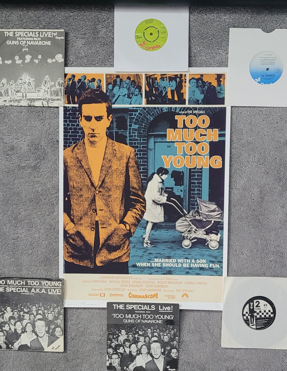 harryj185's tweet photo. Delighted to receive my Too Much Too Young print from @The_Ren1981 today. Superb quality. I am very impressed! (The records are my own - Too Much Too Young from Germany, Greece, Australia, Spain, France and Ireland). https://t.co/K6fwDWDsEZ