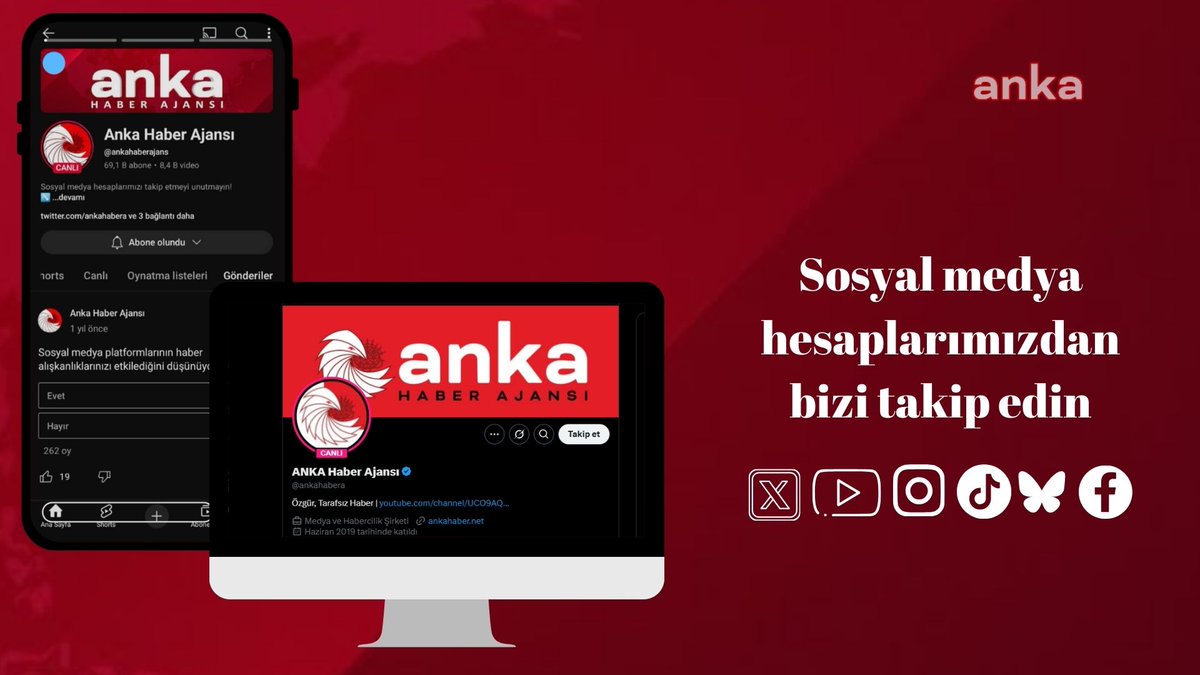 ANKA Haber Ajansı'nın sosyal medya hesaplarını takip ederek destek olun

YouTube➡️youtube.com/@ankahaberajans

Bluesky➡️bsky.app/profile/ankaha…

Instagram➡️instagram.com/ankahabera

TikTok ➡️tiktok.com/@ankahabera

Facebook➡️facebook.com/ankahabera