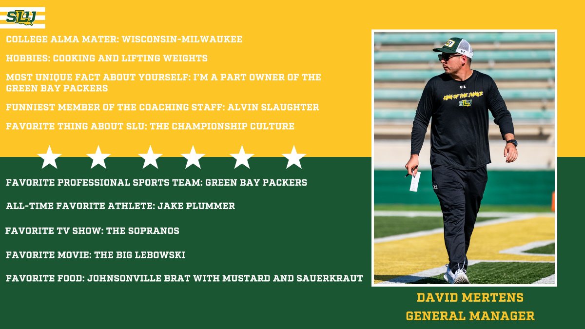Southeastern Football (@lionupfootball) on Twitter photo Our next <a href="/LionUpFootball/">Southeastern Football</a> Spring Coaching Spotlight is David Mertens! The native of Kiel, Wisconsin serves as the program's first-ever general manager and also works with the Lion tight ends and fullbacks.
#LionUp Our next <a href="/LionUpFootball/">Southeastern Football</a> Spring Coaching Spotlight is David Mertens! The native of Kiel, Wisconsin serves as the program's first-ever general manager and also works with the Lion tight ends and fullbacks.
#LionUp