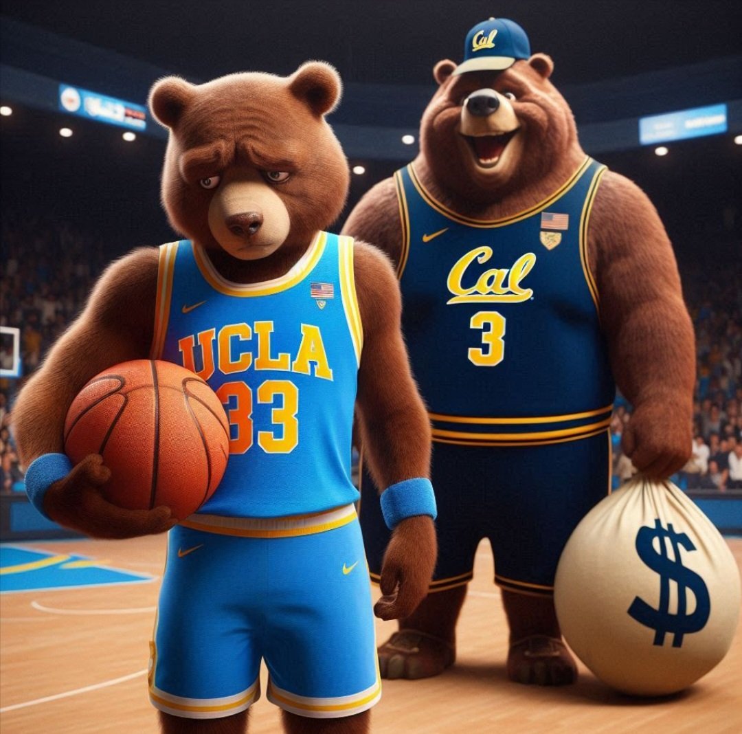 RememberCalimo's tweet image. Yes, THANK YOU Bruins! 💰💰💰

Although the MADNESS didn't end the way our UCLA pals would have liked, we know that won't stop them from MARCHing over to Berkeley to pay us our $10M in #Calimony!

Our little brothers in Westwood are always such great sports! Hooray for UC Unity!