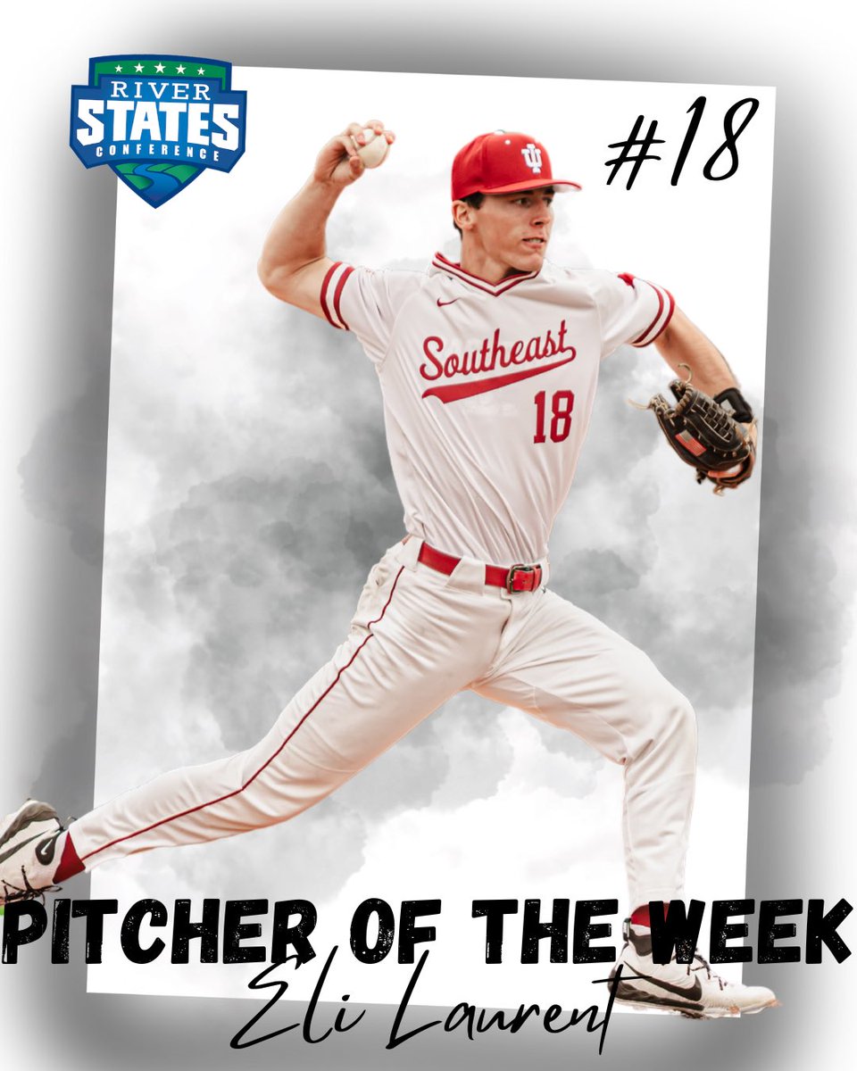 Congratulations to <a href="/EliLaurent2/">Eli Laurent</a> on earning <a href="/RiverStatesConf/">River States Conference</a> pitcher of the week. Eli earned the win over #9 ranked University of the Cumberlands <a href="/NAIABall/">NAIA Ball</a>