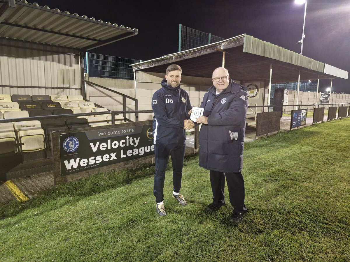 Nick Taplin (@nicktaplin1) on Twitter photo Presenting the <a href="/WessexLeague/">Velocity Wessex League</a> Division One February club of the month to <a href="/CoveFC_Official/">Cove Football Club</a> manager Dan Goodall Presenting the <a href="/WessexLeague/">Velocity Wessex League</a> Division One February club of the month to <a href="/CoveFC_Official/">Cove Football Club</a> manager Dan Goodall