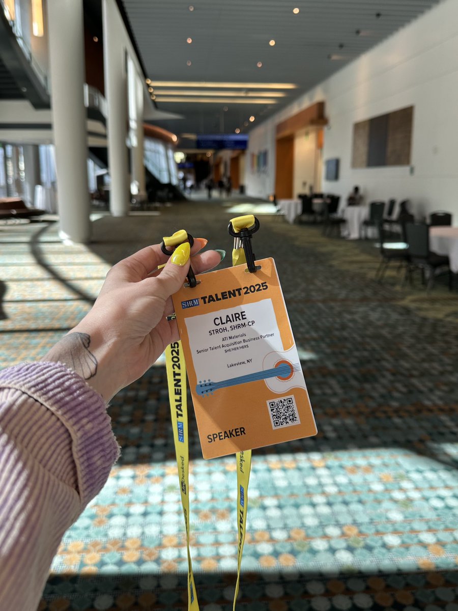 Checked in and ready to rock! ☺️ Excited for the #SHRMTalent Conference and to elevate and uplift the next generation of HR leaders tomorrow at 3 PM CT! 💜