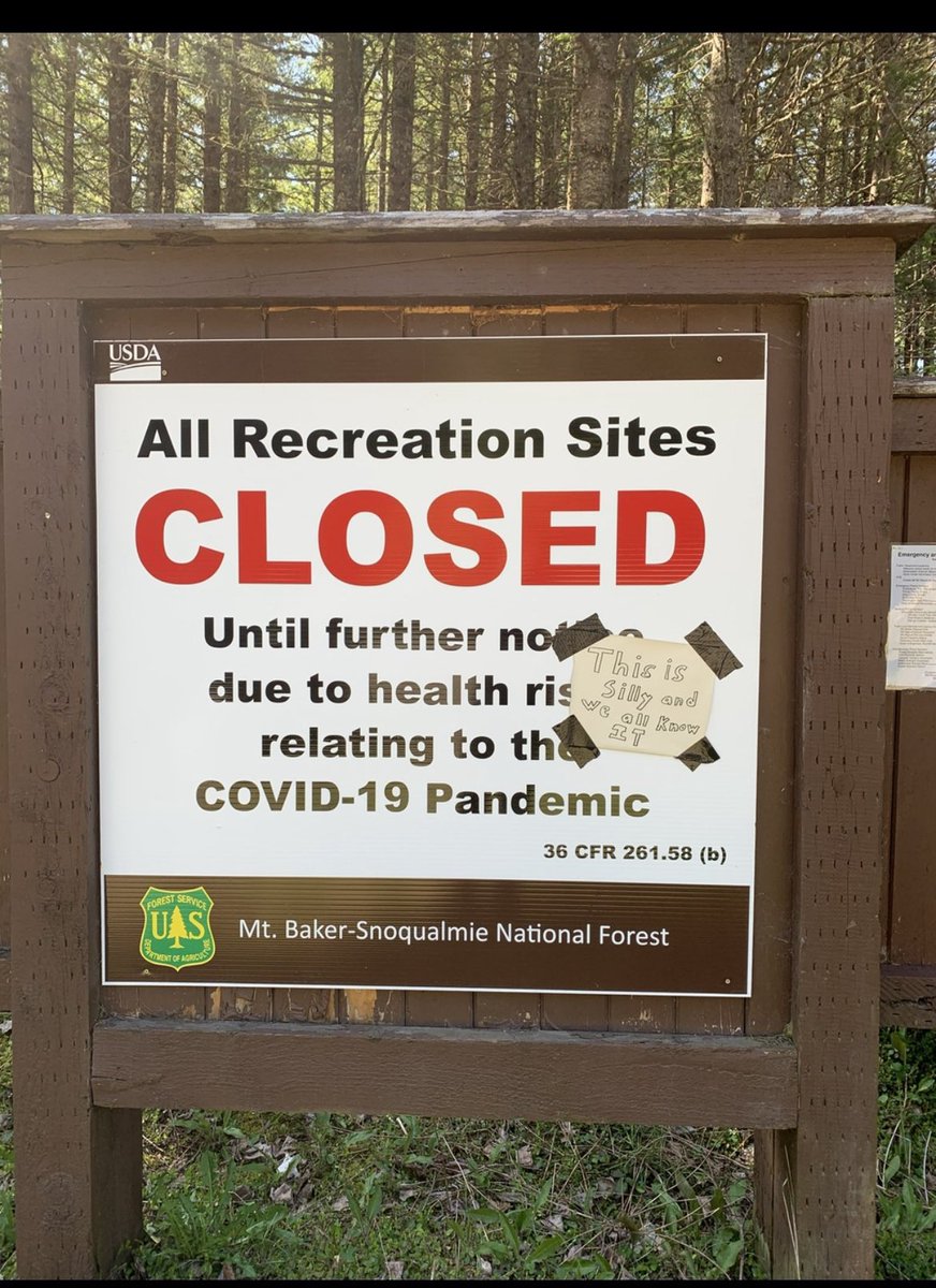 pnwguerrilla's tweet image. You guys remember when the government “closed” nature?

Our government closed down all “recreational sites” and Forests in Washington state because of the Coivd-19 “pandemic”.

Because I remember that. And I am
Not going to forget about it. 

Not only that, I am going to keep…