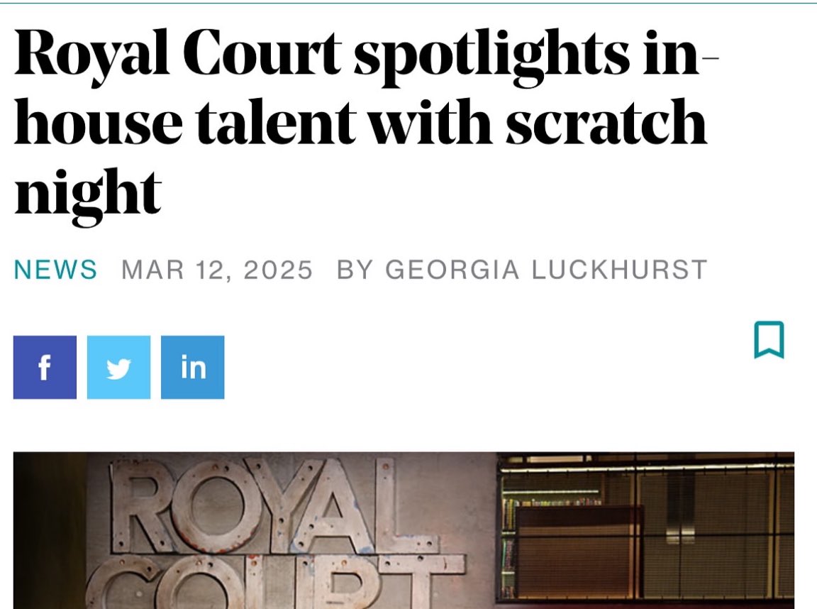 new work!!

thank you <a href="/royalcourt/">Royal Court</a> team, you’re my home from home and it’s always a pleasure