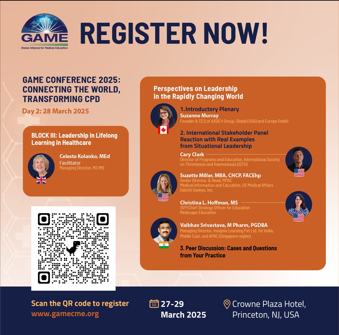 Register NOW for the GAME Conference 2025, “Connecting the World, Transforming CPD.”
This panel of healthcare experts is set to take the stage on Day 2!
To register: gamecme.org/calendar-event… To know more, visit gamecme.org/news/connectin… 
#GAMEcme #CPD #medicaleducation #healthcare