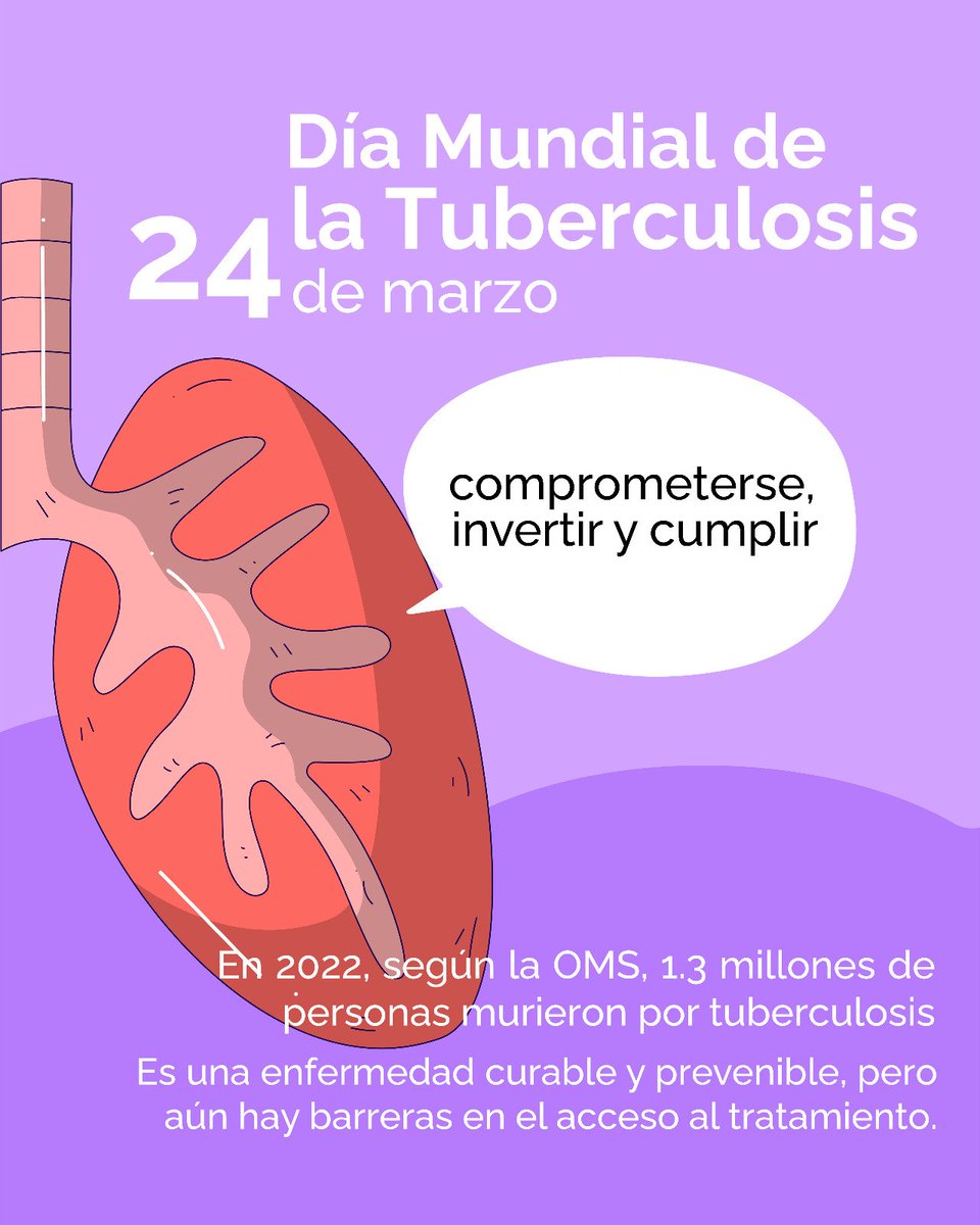 Cada año, nos recuerda la importancia de detectar, tratar y eliminar la tuberculosis, enfermedad que afecta a millones de personas.
 ¡Sí! Podemos poner fin a la tuberculosis: comprometernos, invertir, cumplir, erradicar la TB es posible, si nos unimos.

#DíaMundialDeLaTB