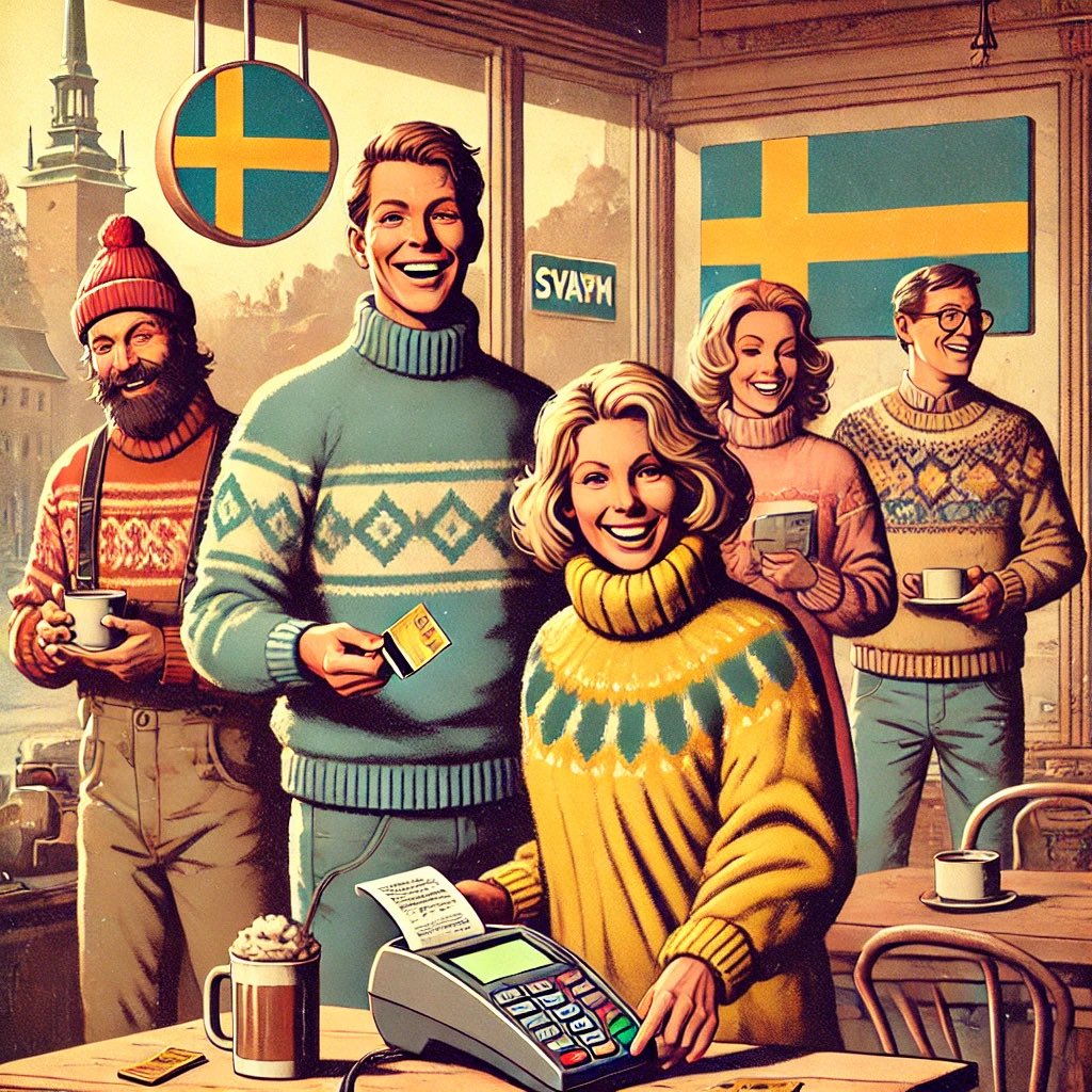 Un día, Suecia soñó un futuro sin billetes.

Pagabas con tu cara, tu reloj o un chip.

Pero luego despertaron:

guerra.
apagones.
apps muertas.

Y tú, mendigando una barra de pan.

¿Volverá el efectivo?