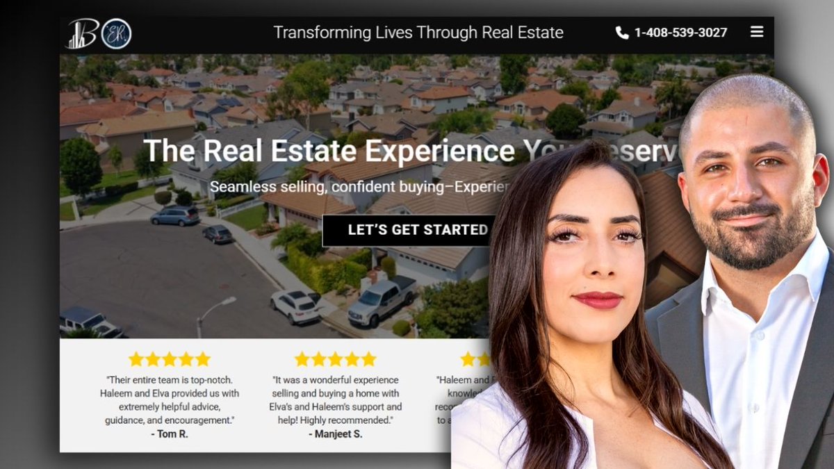 Haleem and Elva, a dedicated real estate team in the Bay Area, wanted to stay in front of their database, CRM, and sphere to grow their business. We built them an education-based website to help them do just that. haleemandelva.com