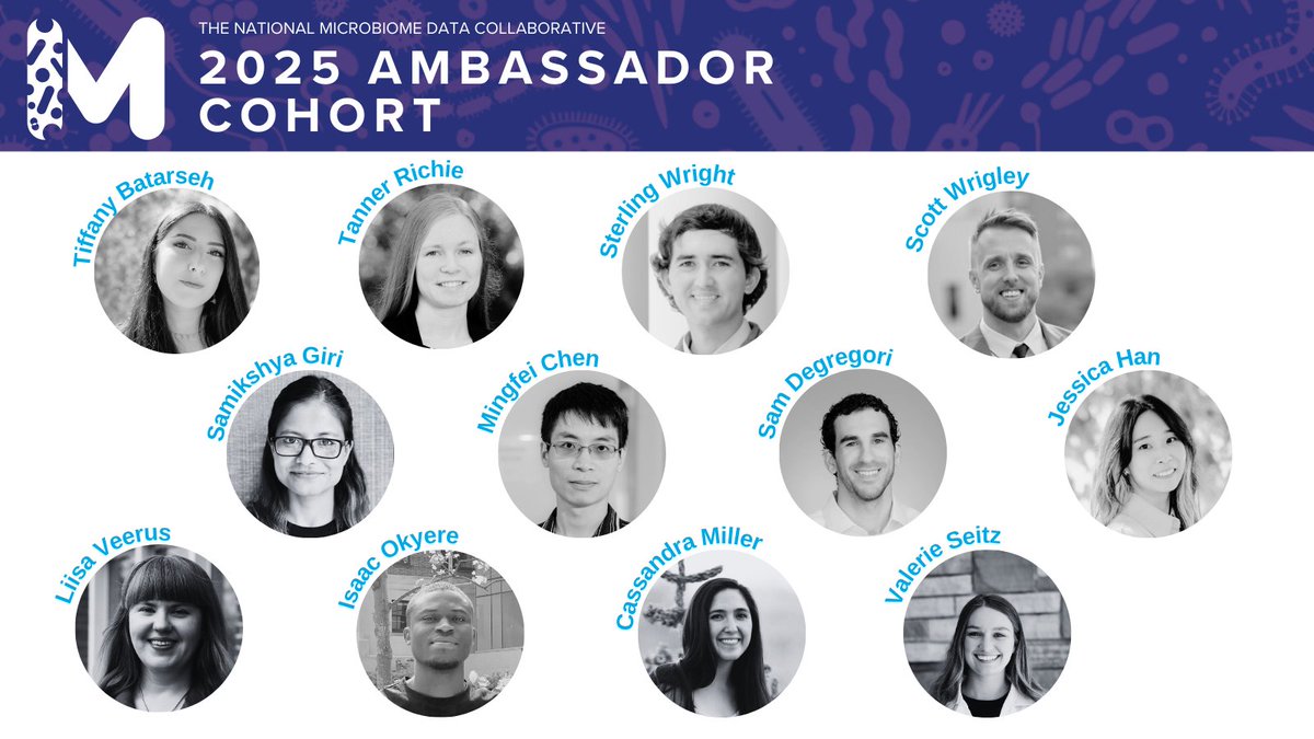 🎉 Join us in welcoming the 2025 cohort of NMDC Ambassadors! Stay tuned to see what they accomplish and visit microbiomedata.org/ambassadors/ to learn more about these amazing early career researchers and our Ambassador Program