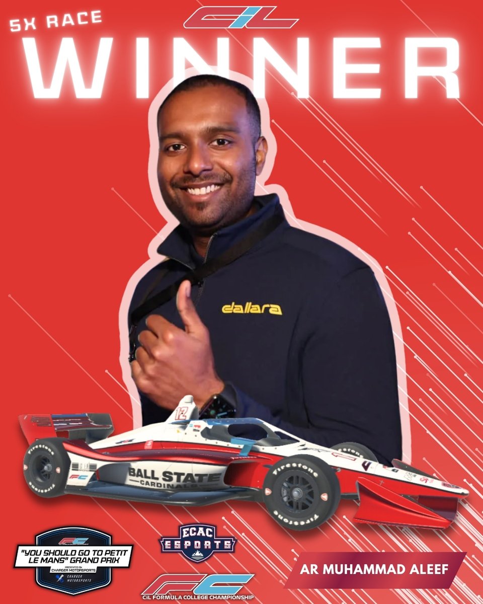 🚨Back-to-Back FC RACE WINNER 🚨

Ar Muhammad Aleef scores his FIFTH win of the season in the CiL Formula College You Should Go To Petit Le Mans Grand Prix at Road Atlanta!

Qualifying in 2nd place right next Wyatt Burton, once the green flag dropped, Aleef did not wait any