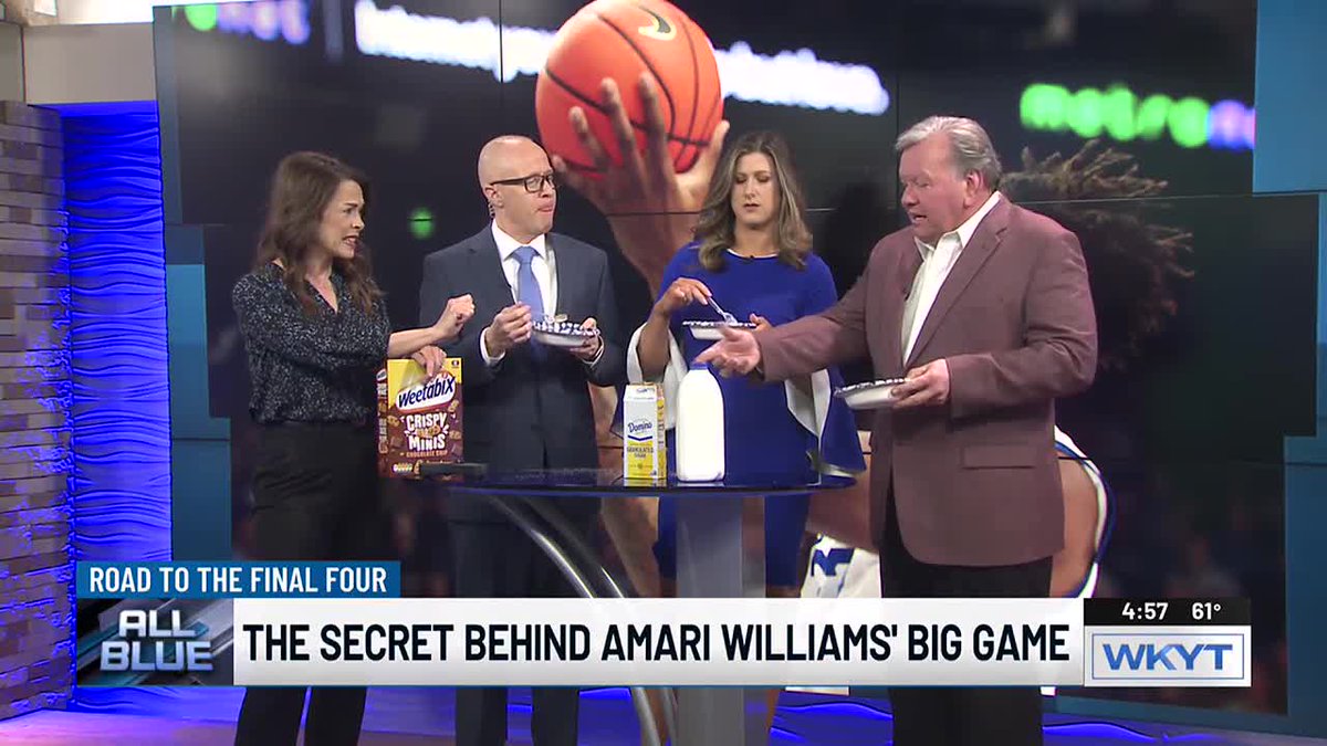 Watch the WKYT News team try the food UK's Amari Williams credits for Sunday's win. wkyt.com/2025/03/24/wky…