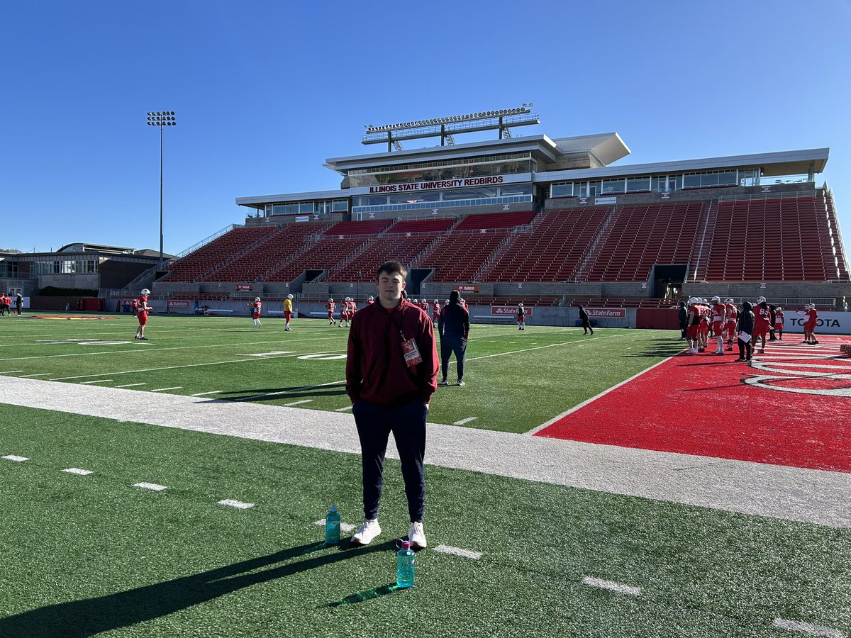 Had a great time at <a href="/RedbirdFB/">Illinois State Football</a> spring practice. I’m grateful for the opportunity and hope to be back soon. <a href="/DollBrian/">Brian Doll</a> <a href="/Coach_NMurray/">Nicholas Murray</a> <a href="/newtrierfb/">New Trier Football</a> <a href="/nexgenscouting/">Keith Smilie</a>