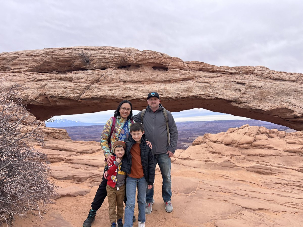 The family had a great time in Moab Utah visiting all the national parks.