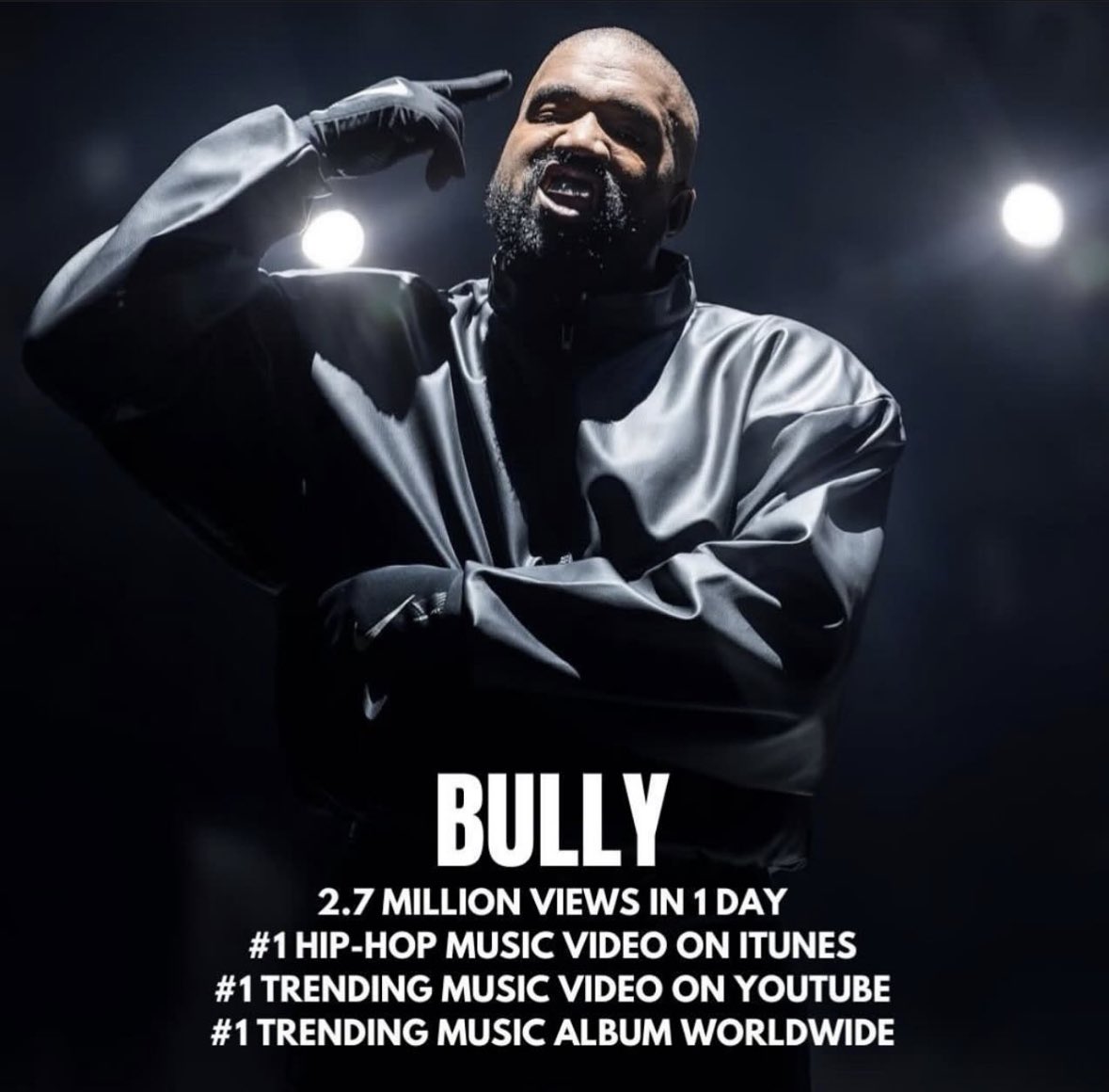 I ain’t tryna hear that “He’s just tryna be relevant again” BS no more. The 🐐 will always be relevant. He’s inspired everyone you consider relevant. <a href="/kanyewest/">ye</a> is The ONLY GOAT. Still the King. #BULLY