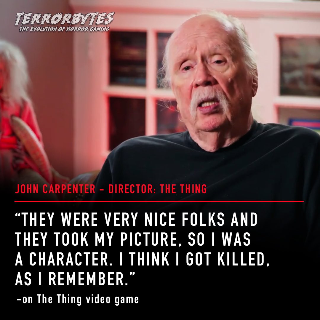 willbyles's tweet image. In a documentary with John Carpenter. Bucket list complete.