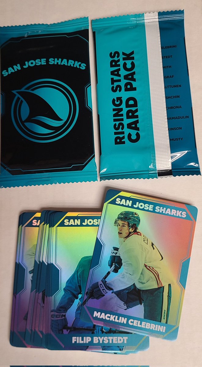 dereleeke's tweet image. Anyone interested in these sharks cards that were a giveaway this season? Looking for sf giants in return