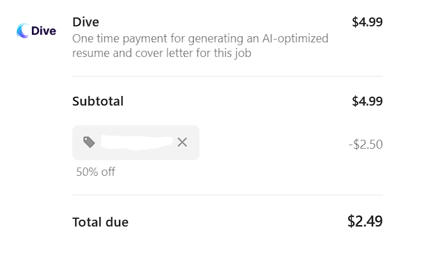 Promo codes now live on the <a href="/DiveTalent/">Dive</a> app!

Hooked up the <a href="/RooTroopNFT/">Roo Troop</a> community with 50% off for life (code in the Discord).

If you're part of a community or org that supports job seekers and would like a unique discount code, feel free to reach out—would love to collaborate.