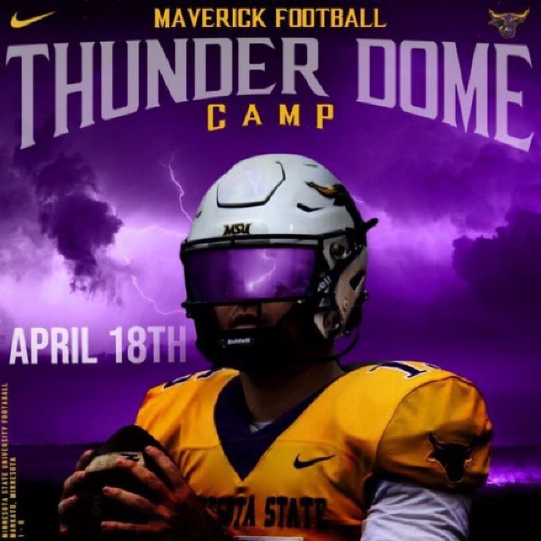 Thank you <a href="/carterbowe4/">carter bowe</a> <a href="/MinnStFootball/">Minnesota State Football</a> for the camp and junior day invite!