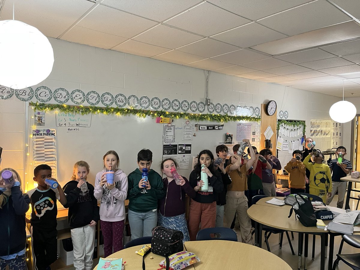 Thank you <a href="/MDonaldsonOCSB/">Meaghan Donaldson</a> for leading our school in the #greatgulp today! <a href="/StAnneOCSB/">St. Anne School</a>