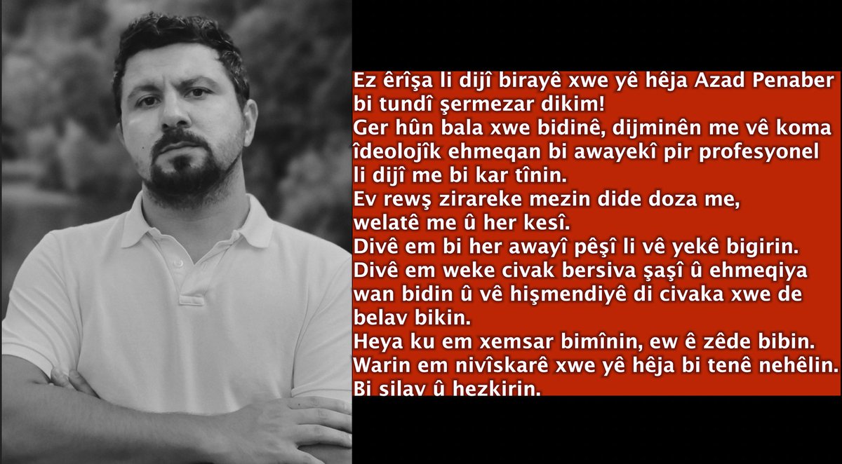 Nivîskarê me yê hêja <a href="/azadpenaber/">Azad Penaber</a> ne bi tenê ye!