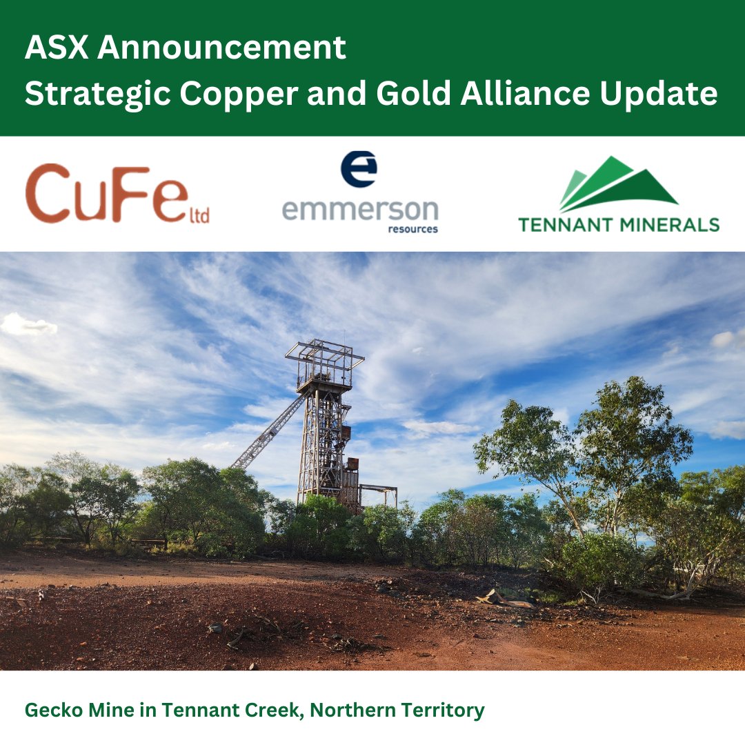 Tennant Creek Strategic Alliance Update - $TMS, $CUF, $ERM
Tech teams active with a # of work streams as part of scoping study to evaluate a multi-user facility for processing Cu-Au-critical minerals.  Alliance has received letter of support from NT Govt.
bit.ly/4iHMq0y