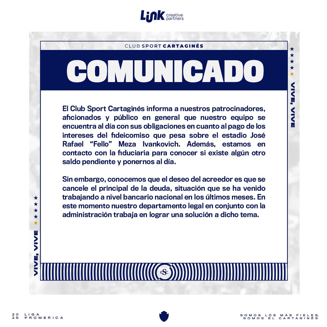 Cartagines's tweet image. Comunicado Oficial 🎙️