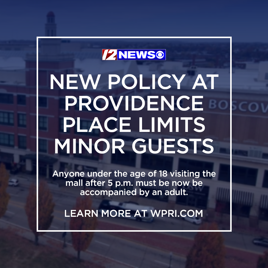 wpri12's tweet photo. Providence Place said its security personnel will be “working diligently” in the coming weeks to educate visiting youth about the policy change. 

More changes coming to the mall: https://t.co/8NQdwaZmXJ https://t.co/ssEdv0EGi0