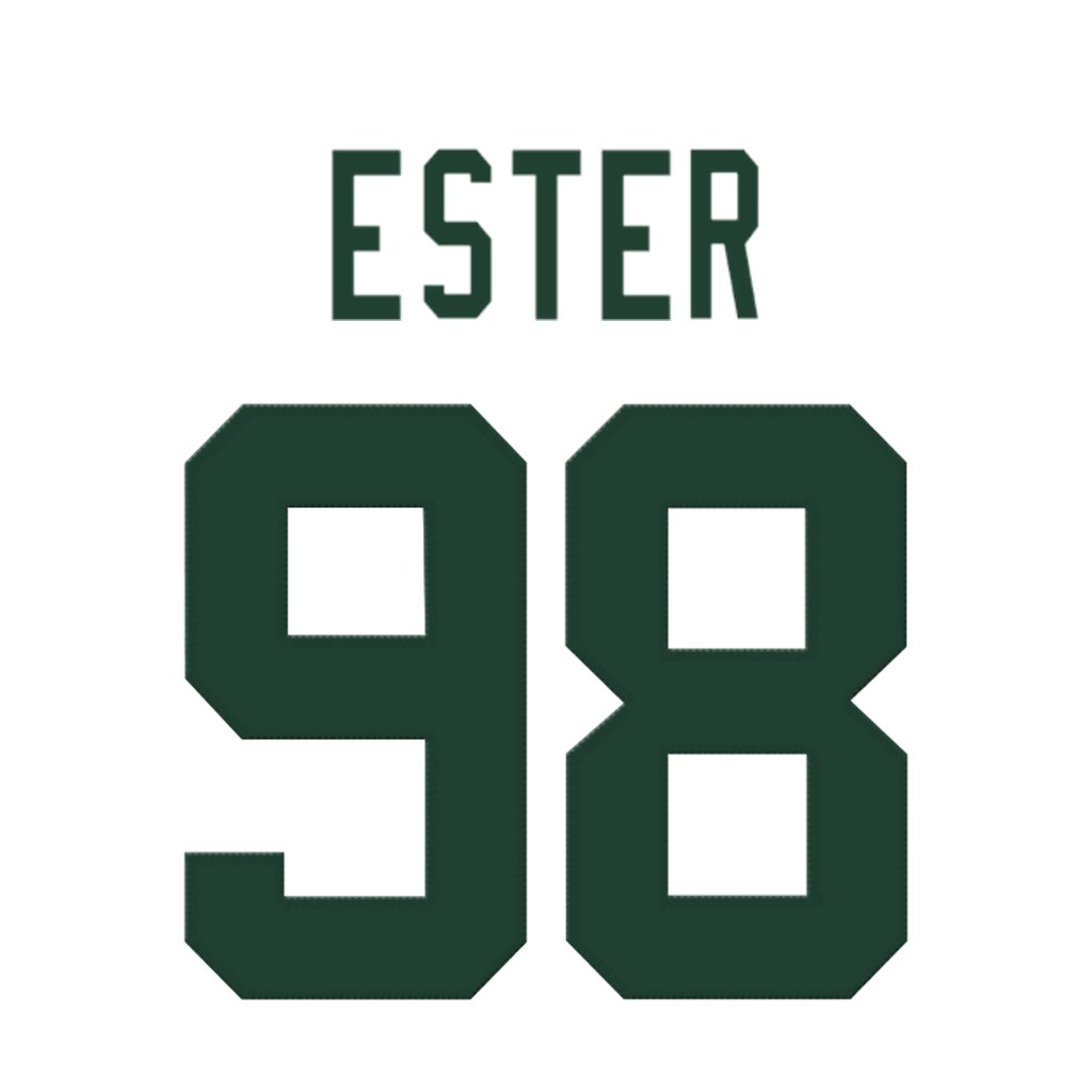 Green Bay Packers DL James Ester (<a href="/J2Ester/">James Ester</a>) is wearing number 98. Last assigned to Keonte Schad. #GoPackGo