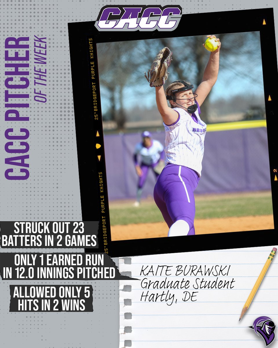 Congrats to Mya Jones and Kaite Burawski of <a href="/ub_softball/">UB Softball</a> on earning CACC weekly awards!

2⃣2⃣ --&gt; Co-Player of the Week 
1⃣7⃣ --&gt; Pitcher of the Week

FULL STORY: shorturl.at/YM1xH