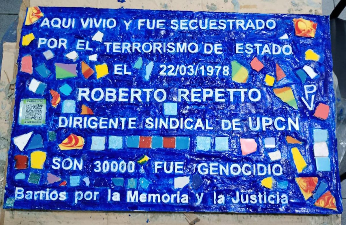 Memoria, Verdad y Justicia
Compañero Roberto Repetto
PRESENTE Son 30.000