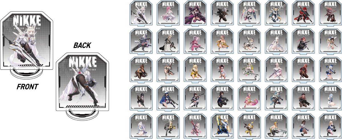 NIKKE タイトーコラボ　アクリルスタンドコンプリートセット タイトー×勝利の女神：NIKKE コラボ】 🌟ミニアクリルスタンド