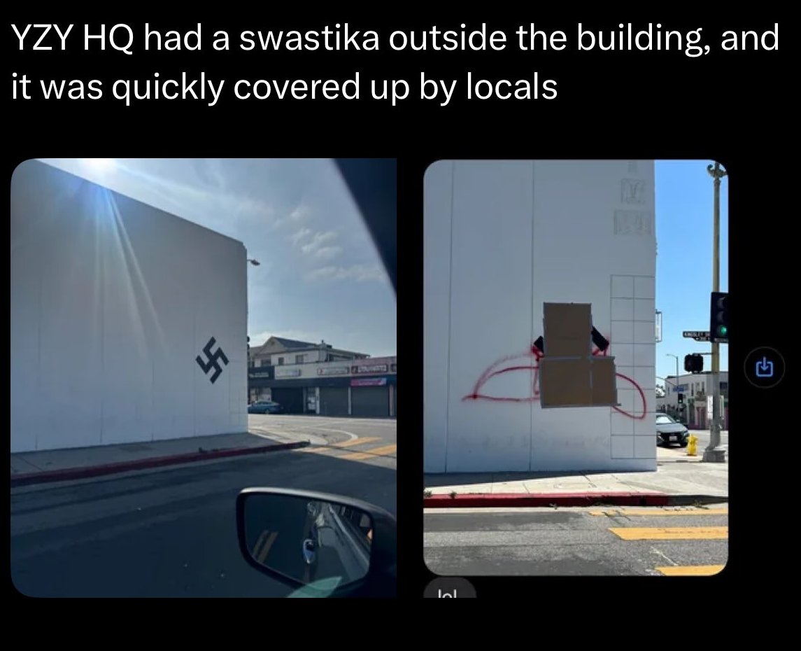 Same people spray-painting swastikas on Cybertrucks won't let a black guy paint one on his own building.