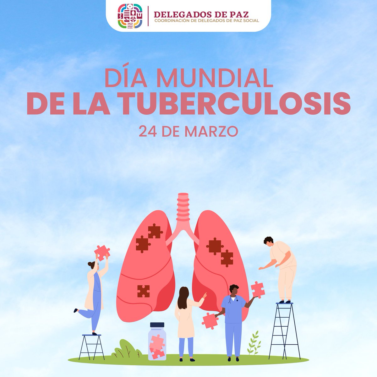 Día Mundial de la Tuberculosis

Hoy, en el Día Mundial de la Tuberculosis, recordamos la importancia de la prevención, el diagnóstico oportuno y el acceso a la salud para todas y todos.

#PazSocialOaxaca #CDPAZ #DíaMundialDeLaTuberculosis #SaludParaTodos #GobiernoEnTerritorio