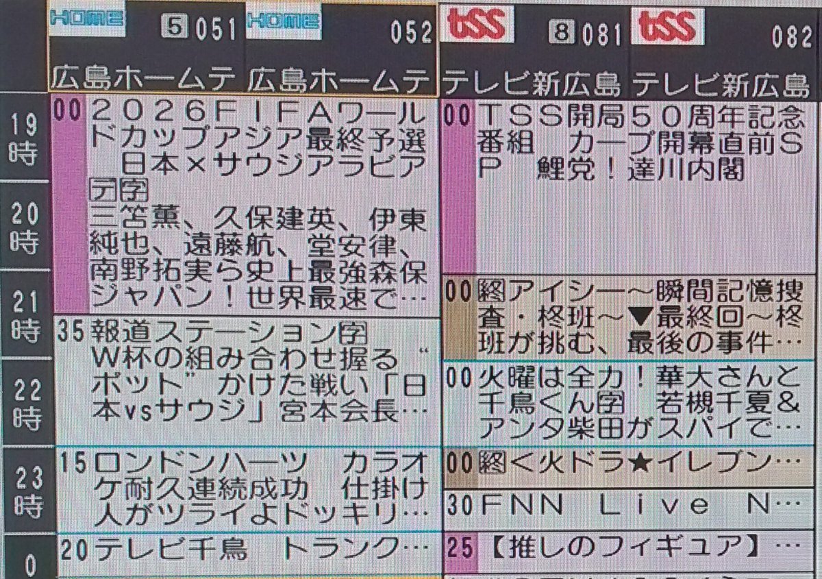 jayama72's tweet photo. プロ野球シーズン開幕前恒例の達川特番
今年はサッカーのワールドカップ予選の裏にぶつけてきた

#達川内閣
#carp https://t.co/u7MBrN7JQH