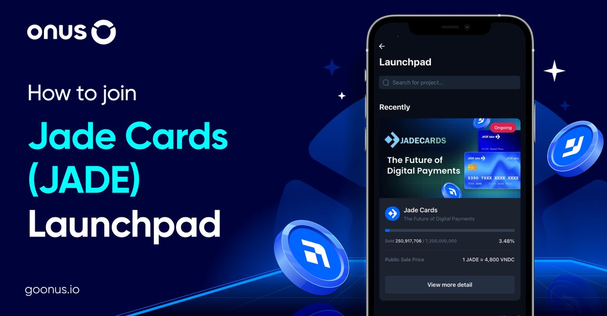 ONUS (@onusfinance) on Twitter photo ЁЯФО How to join Jade Cards (JADE) Launchpad
<a href="/JadeCards_X/">Jade Cards</a> (#JADE), the token of a promising digital payment solution project, is now officially being distributed through the ONUS Launchpad.
To help users participate in the Jade Cards (#JADE) token sales on ONUS Launchpad, ONUS ЁЯФО How to join Jade Cards (JADE) Launchpad
<a href="/JadeCards_X/">Jade Cards</a> (#JADE), the token of a promising digital payment solution project, is now officially being distributed through the ONUS Launchpad.
To help users participate in the Jade Cards (#JADE) token sales on ONUS Launchpad, ONUS