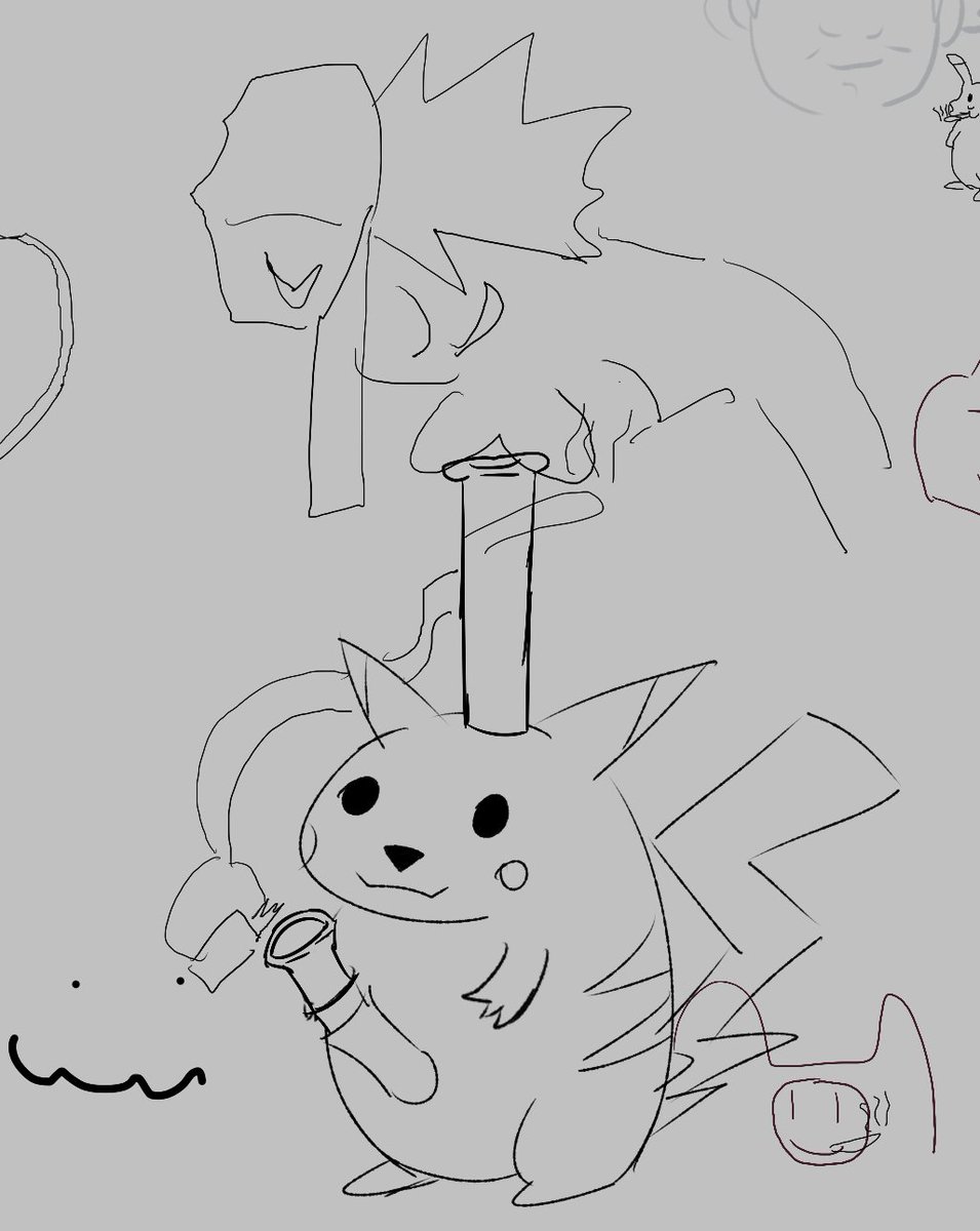 pikabong &amp; ash tanketchup

collab with @/otro_animador