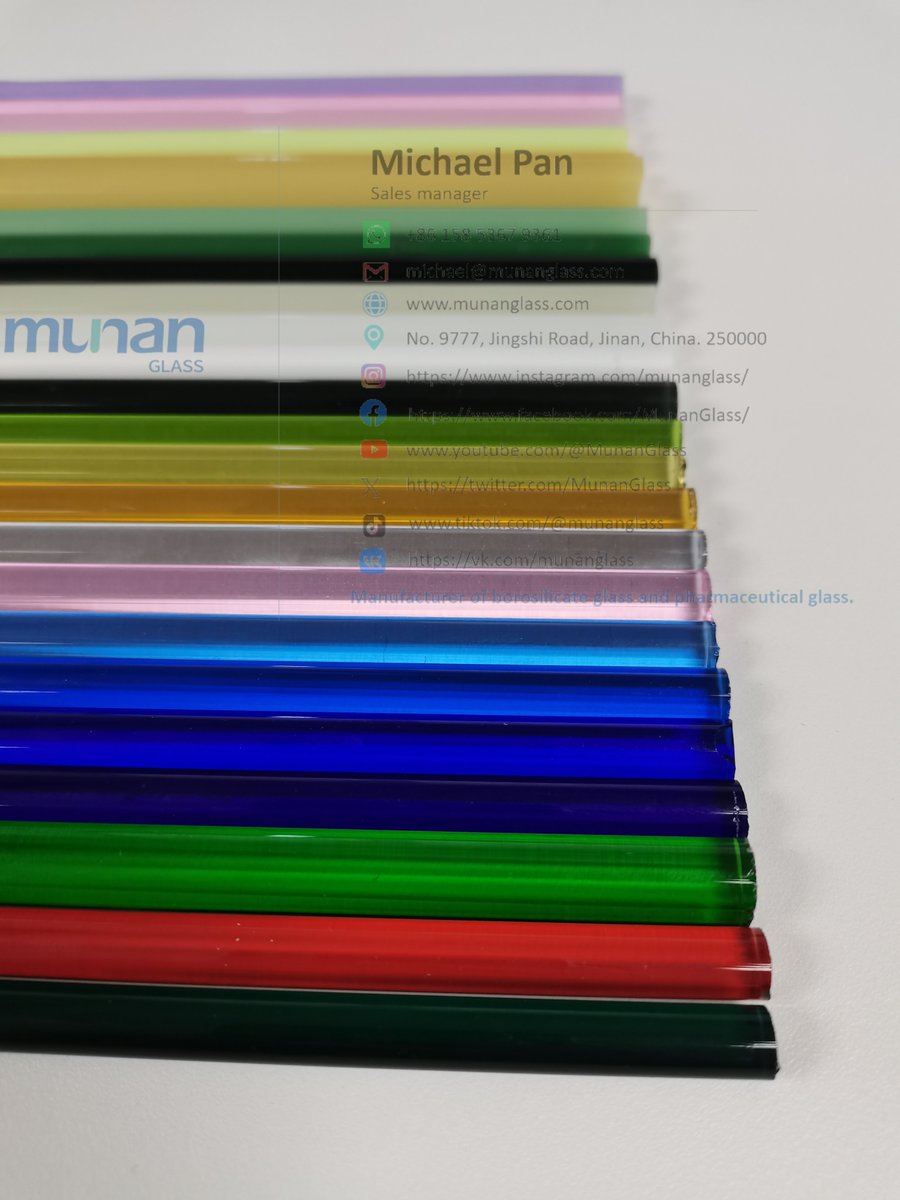 MunanGlass's tweet photo. Color rod starter pack/sample pack is now available for sale.
Special price promotion!
Limited quantity!
First come, first served!
Return to original price after sold out!
For details and price please ontact me via:
WhatsApp: +8615853679361
Email: michael@munanglass.com https://t.co/CDerIfztZs