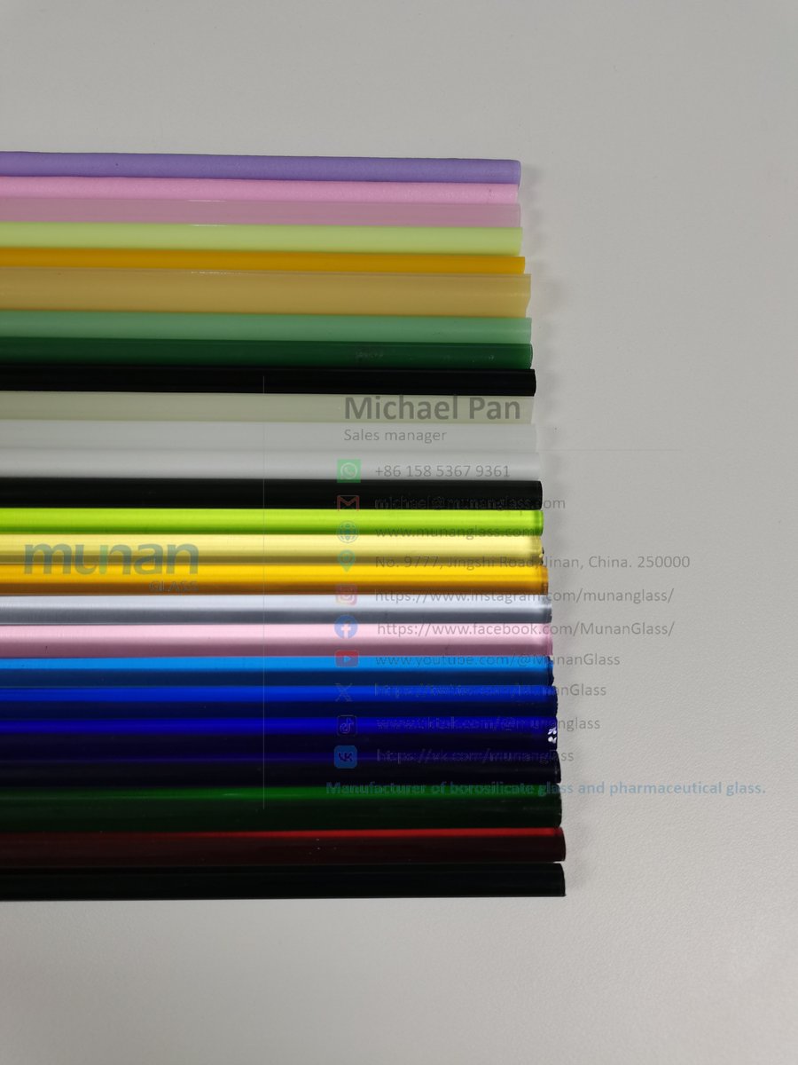 MunanGlass's tweet photo. Color rod starter pack/sample pack is now available for sale.
Special price promotion!
Limited quantity!
First come, first served!
Return to original price after sold out!
For details and price please ontact me via:
WhatsApp: +8615853679361
Email: michael@munanglass.com https://t.co/CDerIfztZs