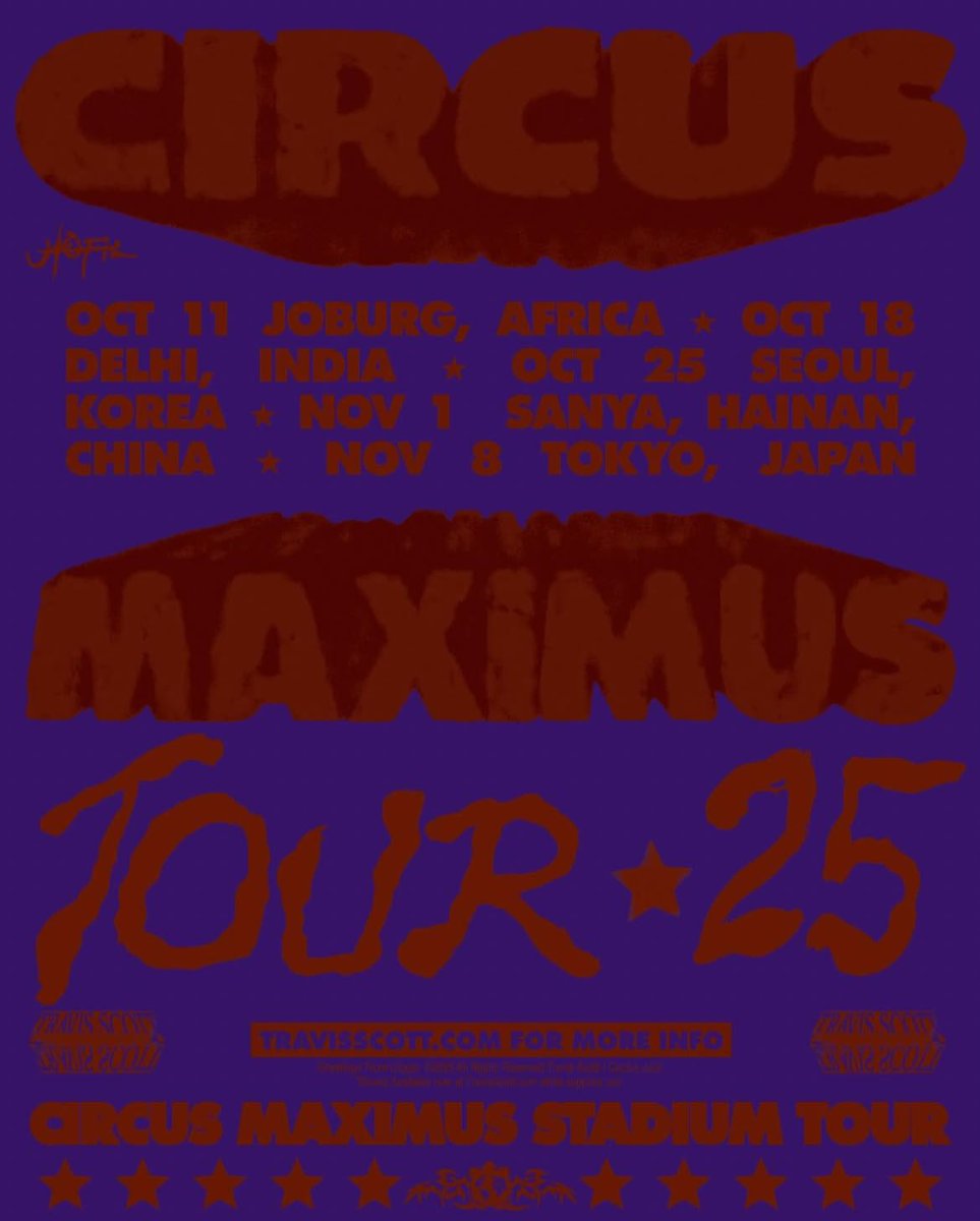 SNKRS_Sunitter's tweet photo. Travis Scott
CIRCUS MAXIMUS TOUR 25
11/8 Tokyo開催を告知 https://t.co/BcU3JQBn49