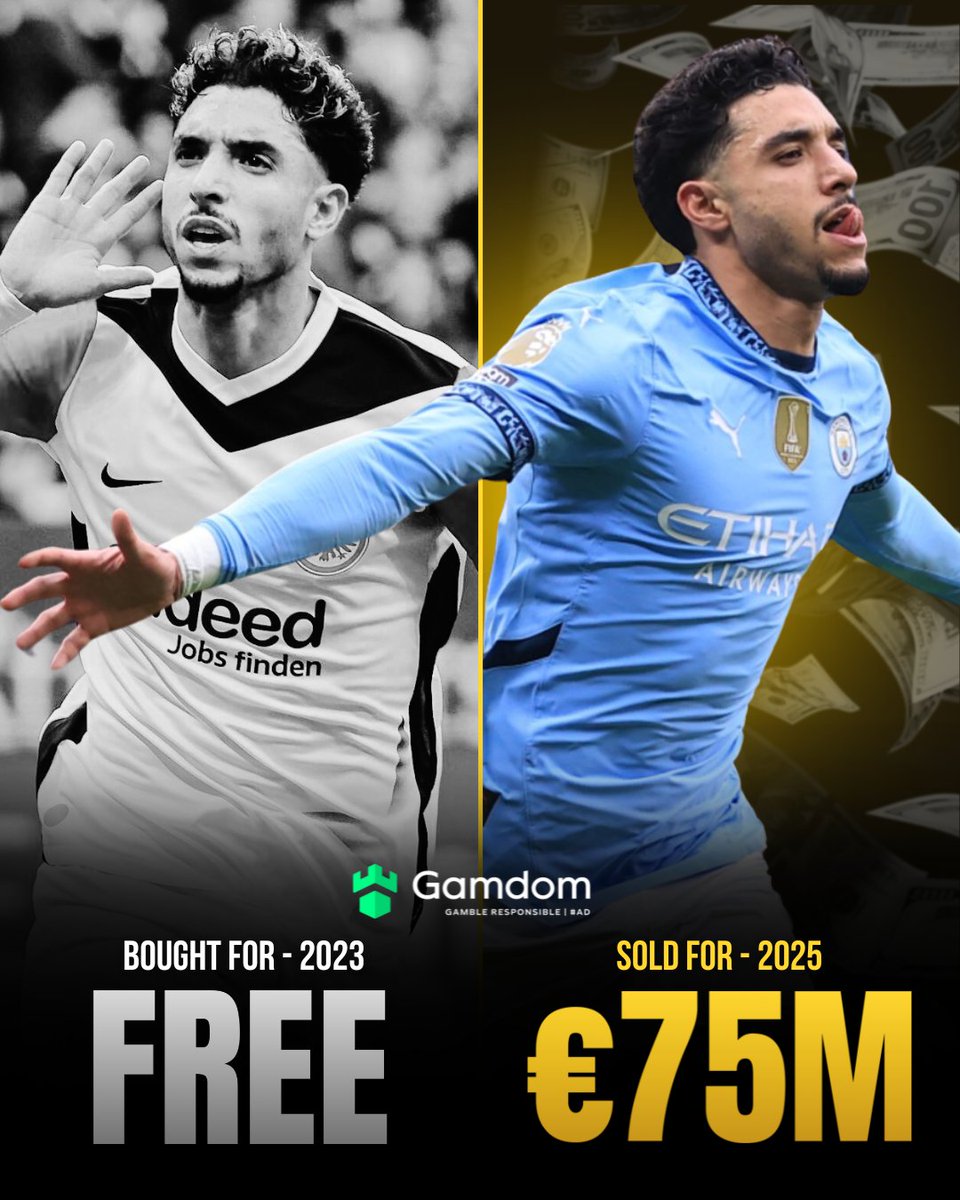 🚨 Eintracht Frankfurt made a HUGE profit on Omar Marmoush this January. 🤑💵

They sold him for €75m after buying him for nothing in 2023. 🔥