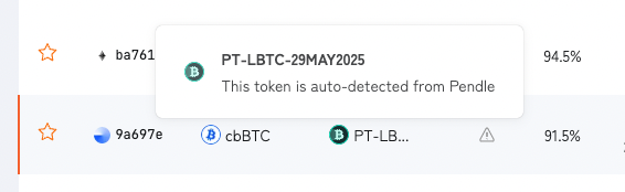 <a href="/monarchlend/">Monarch</a> now automatically detect  <a href="/pendle_fi/">Pendle</a> PT tokens!

All Morpho markets created with Pendle tokens will show up with an icon ✨.  This is the first step of building a more sophisticated token rating system on Monarch.

What protocol should I integrate next?
