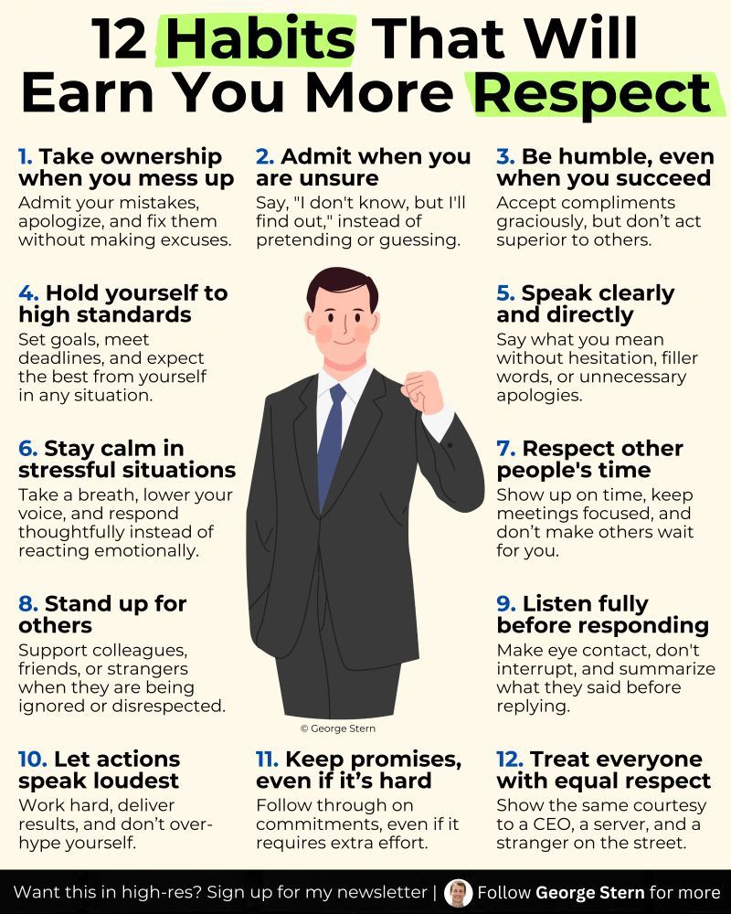 12 habits that will earn you more respect