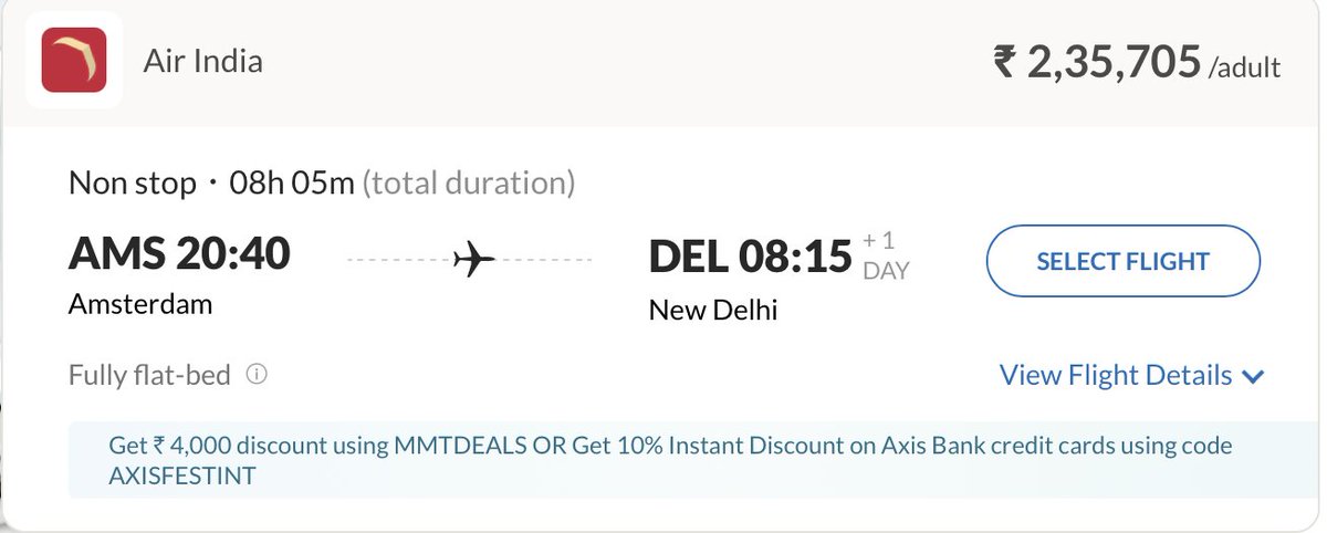 Just turned a friend into a client and saved him over ₹2 lakhs! 💸✨

He had points sitting in his AI account without even knowing it. He was all set to book a business class ticket from AMS to DEL with cash. 💼✈️

Considering the travel date was just 15 days away, I wasn’t too