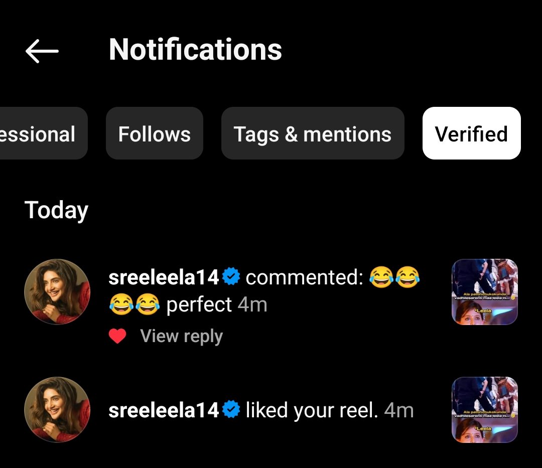 Thank you so much... <a href="/sreeleela14/">Sreeleela</a> 🥺💝

Leela commented again 😍♥️🙌🏻 #sreeleela
