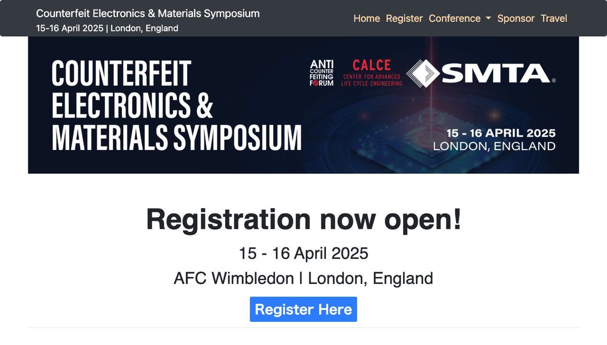 JissoNews's tweet image. 4月15日-16日に、米国 #SMTA などが Counterfeit Electronics &amp;amp; Materials Symposium (偽造電子機器および部材シンポジウム) を開催。英国ロンドンにて。詳細は bit.ly/3EV3c9K に。
 #Symposium #CounterfeitElectronics